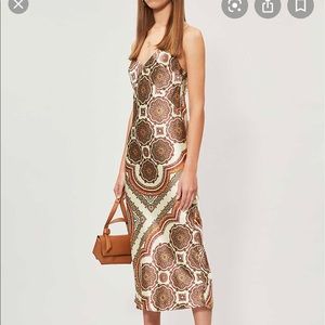 topshop paisley slip dress
